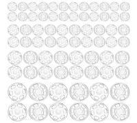 100 Paia Bottoni Automatici Plastici,7mm,12mm,15mm,20mm | Bottoni a Pressione In Plastica Trasparente,Bottoni Automatici Invisibili,Per Abbigliamento Fai Da Te Cucito Artigianato