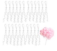 100 palloncini a elio, a gas, a elio, con corda, per bombola del gas, con chiusura rapida, per matrimoni, compleanni, feste, colore bianco
