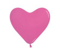 100 Palloncini a forma di CUORE FUCSIA - palloni cuoricini 16cm/6"