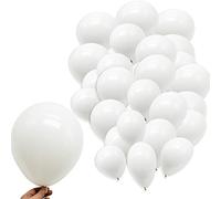 100 palloncini bianchi in lattice, 25,4 cm, per compleanni, matrimoni, feste, decorazioni