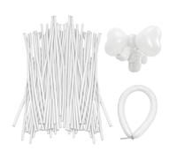 100 palloncini bianchi lunghi, in lattice, palloncini a forma di palloncino, decorazioni per feste, decorazioni festive, adatti per matrimoni, decorazioni di compleanno