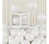 100 palloncini bianchi perlati da 12,7 cm, mini palloncini in lattice da 12,7 cm, kit per matrimoni, baby shower, decorazioni per feste di compleanno