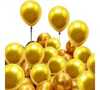 100 palloncini dorati, 25,4 cm, in lattice metallico, per San Valentino, matrimonio, anniversario, compleanno, decorazioni per feste