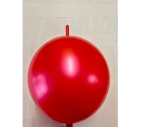 100 PALLONCINI LINK METALLIZZATI ROSSO rossi 14 pollici