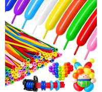 100 palloncini modellabili in colori misti, 260Q, lunghi, torcenti, in lattice, magici, per feste, compleanni, matrimoni, decorazioni a forma di clown (palloncini colorati)