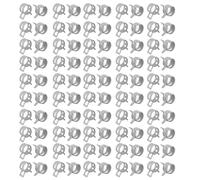 100 Pcs 10mm Spring Band Type Action Fuel Hose Pipe Low Pressure Air Clamp White