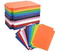 100 PCS 9.5 x 7cm Plastica Divisori di Pagina per Carte Multicolori | Resistenti Alla Deformazione, È Possibile Prendere Appunti, Adatto Alla Gestione di Tessere Associative e Biglietti da Visita