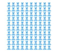 100 Pcs ABS Bolt Type Insulators, Electric Fence Insulator for Agricultural Garden, Rainproof UV Resistant Fence Post Insulators with High Toughness for 9.5 mm Middle Rod (Blu)