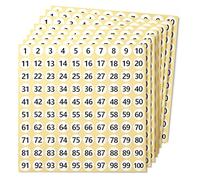 100 PCS Adesivi Rotondi Autoadesivi, Numero Adesivi, Etichette Autoadesive Numerate, Forte Viscosità, für la Marcatura Dell'Inventario, l'Ordinamento dei Numeri