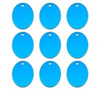100 PCS Aluminum Cat Dog Name Phone Number Tag Nameplate Personalized Anti-Lost Engraved Blank Pet ID Card,BLU,38X25 Mm