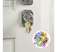 100 Pcs Anelli Per Portachiavi Coprichiave Colorati Tappi Copertine