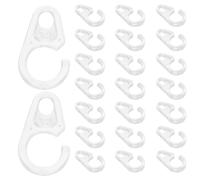 100 Pcs Anelli Per Tende in Plastica Ganci Da Doccia Gancetti Tendaggi