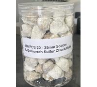 100 PCS Autentici Pallini Di Zolfo Brimstone Sodoma E Gomorra Biblici 20 - 35mm