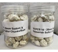 100 PCS AUTENTICO BIANCO GIALLA ZOLFO A PALLA SODOMA E GOMORRA BIBLICO