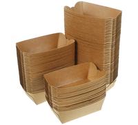 100 Pcs Barchette Di Cibo Carta Scatole Per Alimenti Contenitore