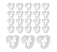 100 Pcs Bottoni Bianco Perlescente Premere Il Pulsante Forma Di Cuore