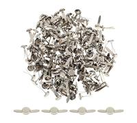 100 Pcs Brads Pattern Clip Carta Metallica Chiusure Spalmatite Rotondo Molls Clip per le pratiche scolastiche Clip Brads