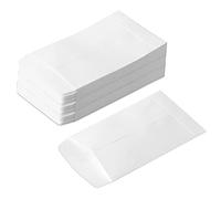 100 Pcs Busta Monete, 6x10cm Buste Kraft Bianco Buste di Carta Kraft Buste per Soldi Buste per Semi Piccole Richiudibili per Monete Stipendi Gioielli Francobolli Piccoli Oggetti