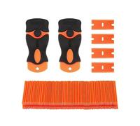 100 Pcs Car Offroad Diy Plastic Double Edged Razor Blades & 2 Pc Scraper Removal