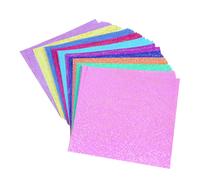 100 Pcs Carta Da Origami Fogli Glitterati Per Lavoretti Bambini Strisce