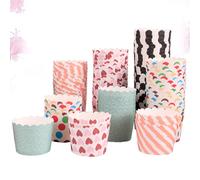 100 Pcs Contenitori Muffin Bicchieri Di Carta Cuppa Torta Accessori Per Cupcake