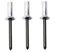 100 Pcs Countersunk Aluminum Blind Rivets, 6mm 6.4mm Closed End Pop Rivets with Flat Head for Metal, Furniture, Car, Ships, Motor Vehicles, Mechanical(6.4x18mm)
