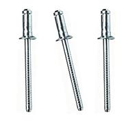 100 Pcs Countersunk Single Drum Iron Blind Rivets, 6.4mm Open End Pop Rivets for Metal, Furniture, Car, Ships, Motor Vehicles, Mechanical(6.4x15.5mm)
