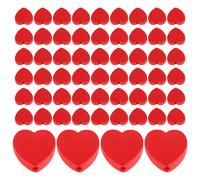 100 Pcs Cuori Di Legno Rosso Perline Braccialetto Fai Da Te Sciolte