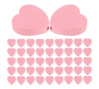100 Pcs Cuori Di Legno Rosso Perline Braccialetto Fai Da Te Sciolte
