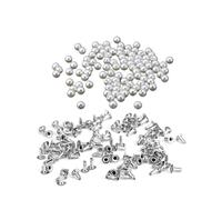 100 Pcs Decorazione Di Vestiti Borchie Rivetti Rivetto Orecchini Perle Da Donna