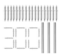100 Pcs doppia testa gonfio filo senza cuciture, viti invisibili e manica specifica strumento, per base bordo Trim, legno massiccio gonfio fissatori(300 Pcs)