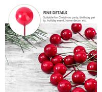 100 Pcs Frutta Artificiale Fiori Artificiali Scelte Di Bacche Rosse