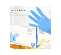 100 pcs Guanti Protezione Resina Monouso Alta qualità Unisex Blu Bianco ( consegna 8/10 giorni) blu