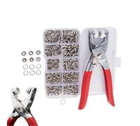 100 PCS Invisible Colored Metal Buckle & Manual Pressure Pliers Kit, Sewing Kit with 100PCS Metal Buttons - Manual Pliers Tool Included, for DIY, Crafts, and Repairs (Silver)
