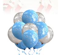 100 Pcs Palloncini Con Fiocchi Di Neve Capodanno Palloncino Foil Fiocco