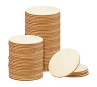 100 Pcs Patatine Legno Di Doodle Tondi Non Finiti Artigianato Rotondo Finita