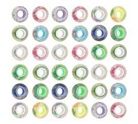 100 Pcs Perline Bracciali Braccialetti Distanziatrici Rotonde Perle Grande Foro