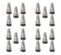 100 Pcs Perline Distanziatrici Cono Color Argento Scuro Materiale