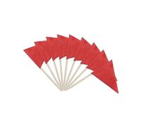 100 Pcs Solid Red Toothpick Flags: Mini Red Cupcake Toppers for DIY Decorations