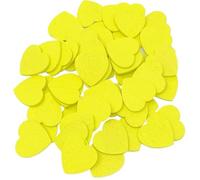 100 Pcs Wooden Coloured Love Hearts Slices Confetti DIY Arts Crafts For Wedding Decorations Per Lavori Artigianali, Matrimoni(Yellow)
