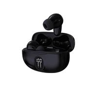 100% PEAKPOWER TWE-57B - Bluetooth 5.3, Microfono integrato, Controlli touch AURICOLARI WIRELESS, Nero