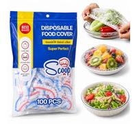 100 pellicole trasparenti con elastico, per alimenti, elastiche, sacchetti sigillanti
