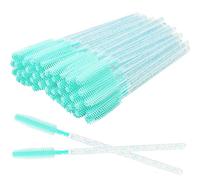 100 pennelli per mascara, con manico in morbido silicone glitterato, applicatore per ciglia, kit di strumenti per il trucco (tutto rosa)