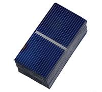 100 per mini Pannelli Solari 52x26mm Silicio 100 per mini Pannelli | Silicio policristallino, 0.5V 400mA, fragile maneggiare con cura, per ideale per fai da te, 100 pezzi
