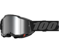 Occhiali da motocross per bambini 100% Accuri 2 Junior neri con plexiglass argento