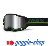 100% Percent ACCURI 2 Motocross MX MTB Occhiali - Overlord- Argento Specchio