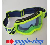100% Percent Accuri 2 MX Motocross Occhiali Giallo Fluo Con Tonalità Blu Lente