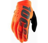 100 Percent Brisker, guanti S male Arancione Fluo/Nero
