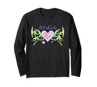 100 Percent Cute Pixel Heart Maglia a Manica