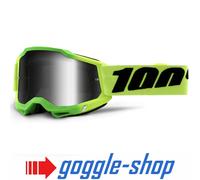 100% Percent Occhiali ACCURI 2.0 Motocross MX MTB - Travis Verde - Argento